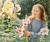 Пазл Девушка и цветы