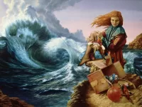 Пазл Девушка на берегу