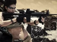 Пазл Девушка с автоматом