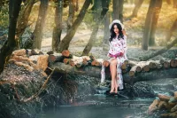 Пазл Девушка с книгой