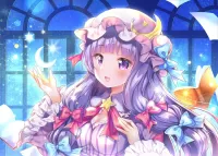 Пазл Девушка с месяцем