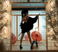 Пазл Девушка с оружием