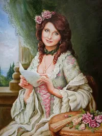 Пазл Девушка с письмом