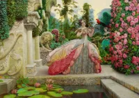 Пазл Девушка с попугаем 