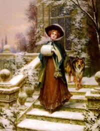 Пазл Девушка с собакой