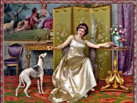 Пазл Девушка с собакой