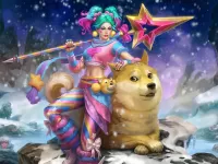 Пазл Девушка с собакой