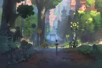 Пазл Девушка у переезда