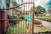 Пазл Девушка у ворот