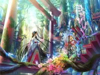 Пазл Девушка у ворот