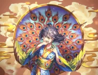 Пазл Девушка в кимоно