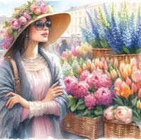 Пазл Девушка в шляпе