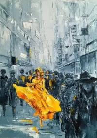 Пазл Dевушка в желтом