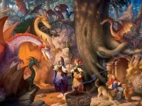 Пазл Девушки и драконы