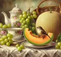 Пазл Дыня и виноград