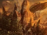 Пазл Дирижабли и замок