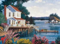 Пазл Дом на берегу