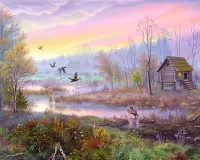 Пазл Дом на болоте