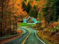 Пазл Дом у дороги