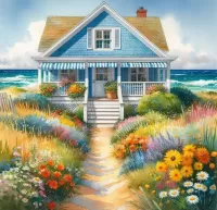 Пазл Дом у моря
