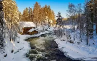 Пазл Дом у реки