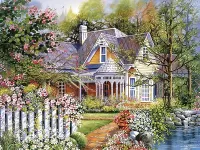 Пазл Дом у воды