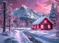 Пазл Дом в горах