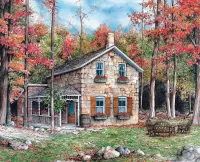 Пазл Дом в лесу