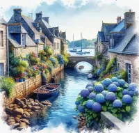 Пазл Дома у воды