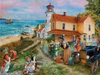 Пазл Домик у моря