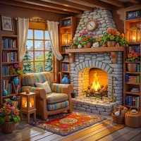 Пазл Домик в горах