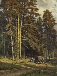 Пазл Дорога через лес