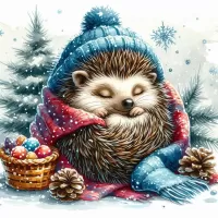 Пазл Довольный ежик