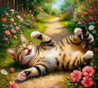 Пазл Довольный кот
