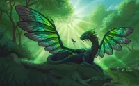 Пазл Дракон-бабочка