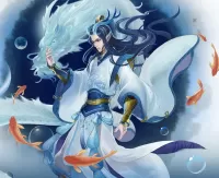 Пазл Дракон и рыбы