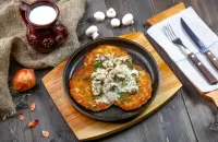 Пазл Драники с грибами