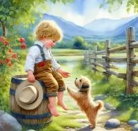 Пазл Друзья на прогулке