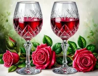 Пазл Два бокала