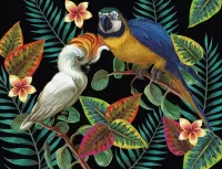 Пазл Два попугая 