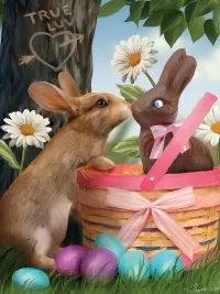 Пазл Два зайца