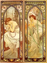 Пазл Две девушки