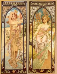 Пазл Две девушки