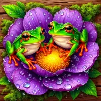 Пазл Две лягушки