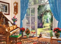 Пазл Двери в сад