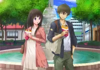 Пазл Двое у фонтана