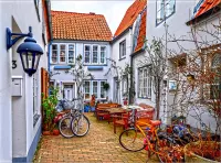 Пазл Дворик в Антверпене