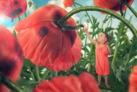 Пазл Дюймовочка в маках