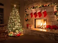 Пазл Ель у камина