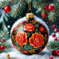 Пазл Елочный шар